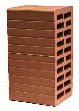 КИРПИЧ ВКЗ КЕРАМИЧЕСКИЙ КРАСНЫЙ РИФЛЁНЫЙ 2,1NF